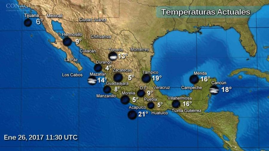 Prevalece el frío en gran parte del país