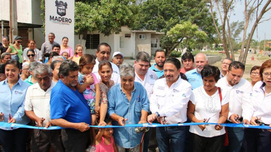 Entrega Alcalde de Madero obra del drenaje pluvial 