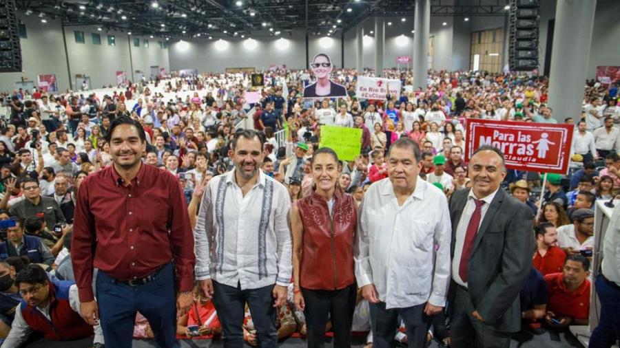 Recibieron 8 Mil reynosenses a Claudia Sheinbaum y Carlos Peña Ortiz