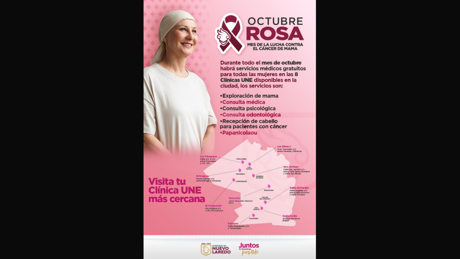 Invita Gobierno Municipal a campaña de Salud para mujeres por el mes de la lucha contra el Cáncer