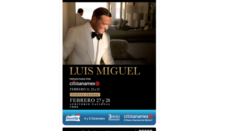 Luis Miguel abre nuevas fechas en Auditorio Nacional