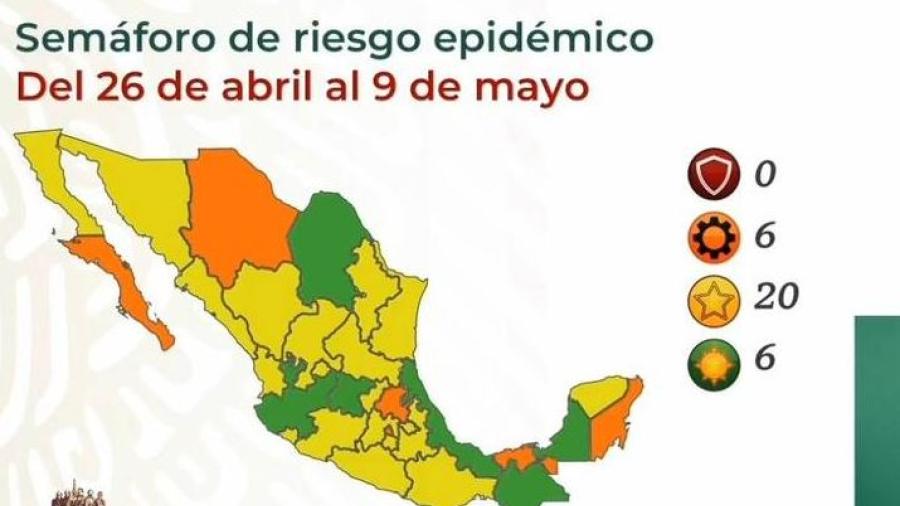 Tamaulipas regresa al color amarillo en el semáforo epidemiológico: Ssa