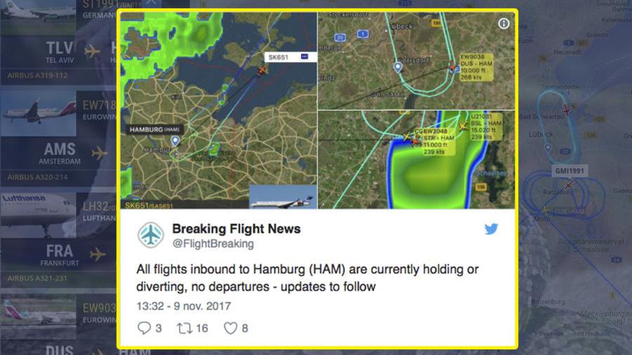 Reportan el cierre del aeropuerto de Hamburgo