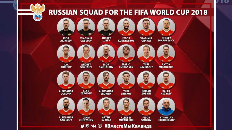 Rusia define lista final para el Mundial