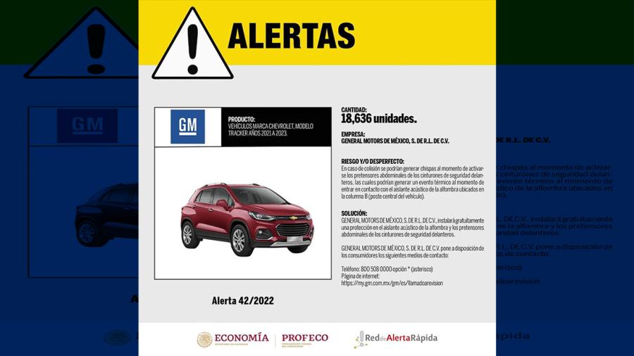 Llaman a revisi&oacute;n veh&iacute;culos Tracker por fallas en cintur&oacute;n de seguridad