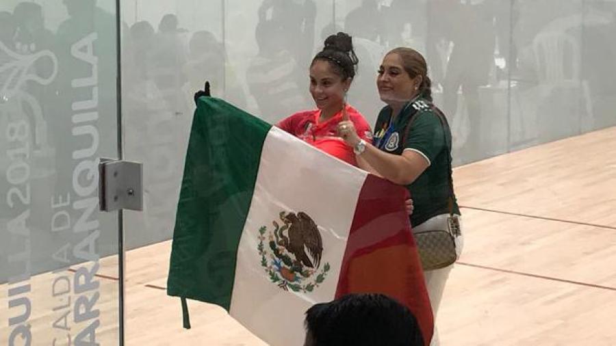 Suma Longoria su tercer oro en raquetbol de Barranquilla 2018