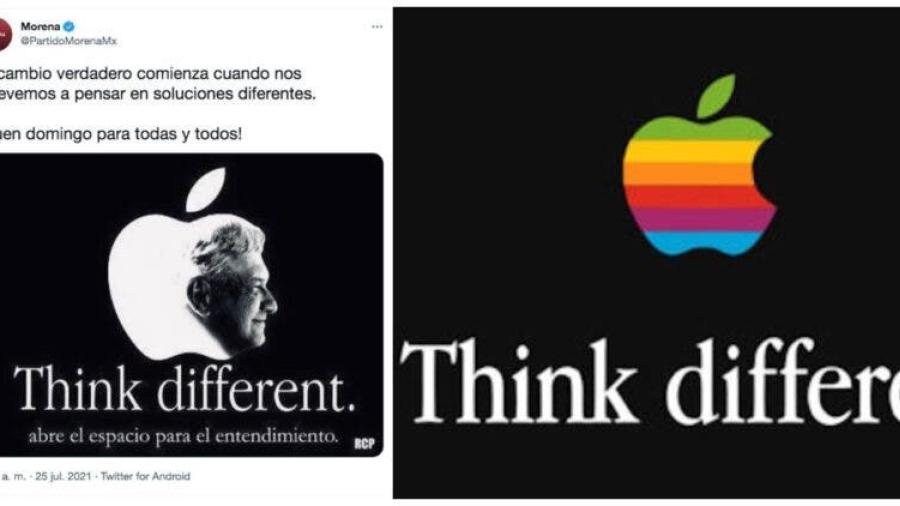 Plagia Morena publicidad de Apple para promocionar a AMLO