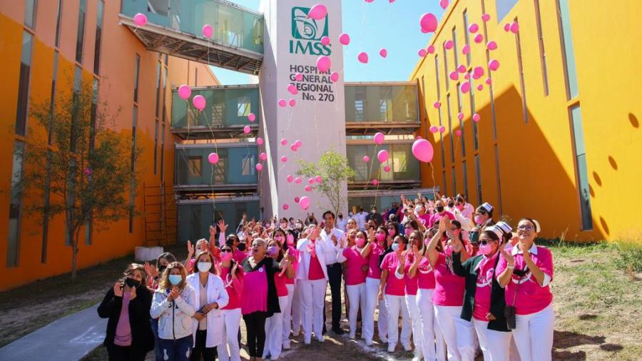 Conmemoró Alcalde Carlos Peña Ortiz Lucha contra el Cáncer con personal del IMSS 270