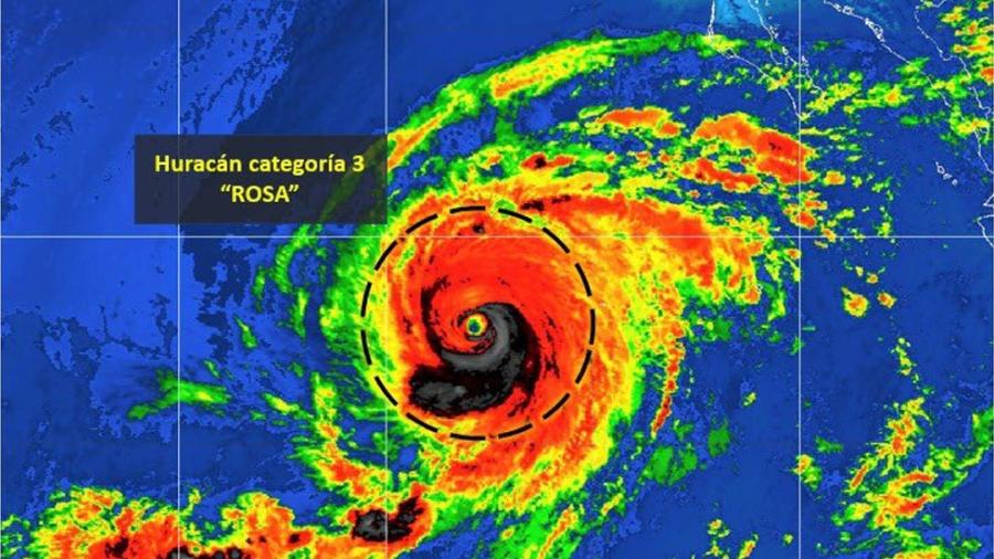 Rosa se degrada a hurac&aacute;n categor&iacute;a 3