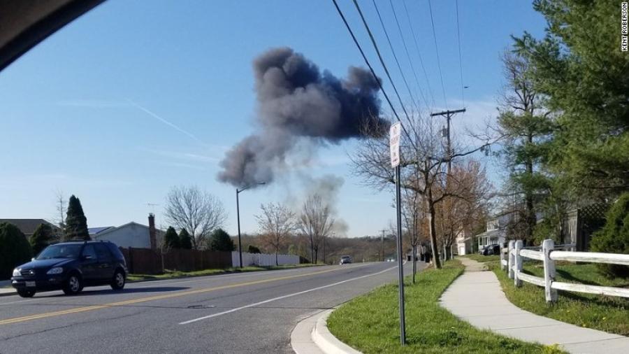 F-16 se estrella en Maryland