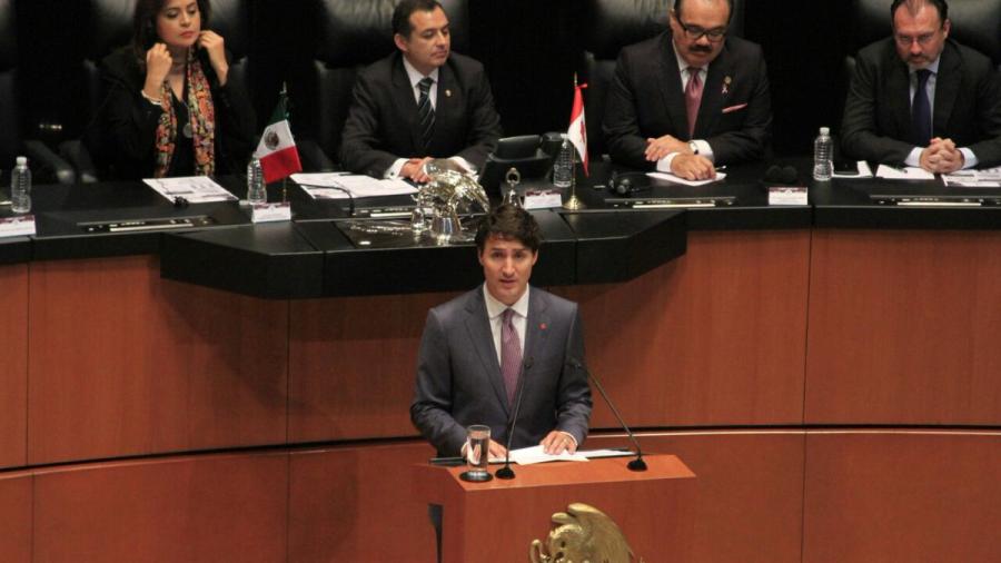Trudeau habla en sesi&oacute;n solemne del Senado