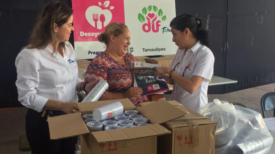 DIF Tamaulipas entrega utensilios de cocina a primarias