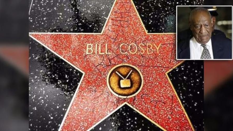 Vandalizan estrella en Hollywood del comediante Bill Cosby