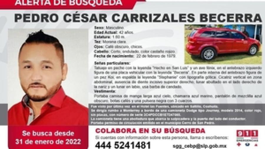 Reportan desaparición de Pedro Carrizales 'El Mijis'