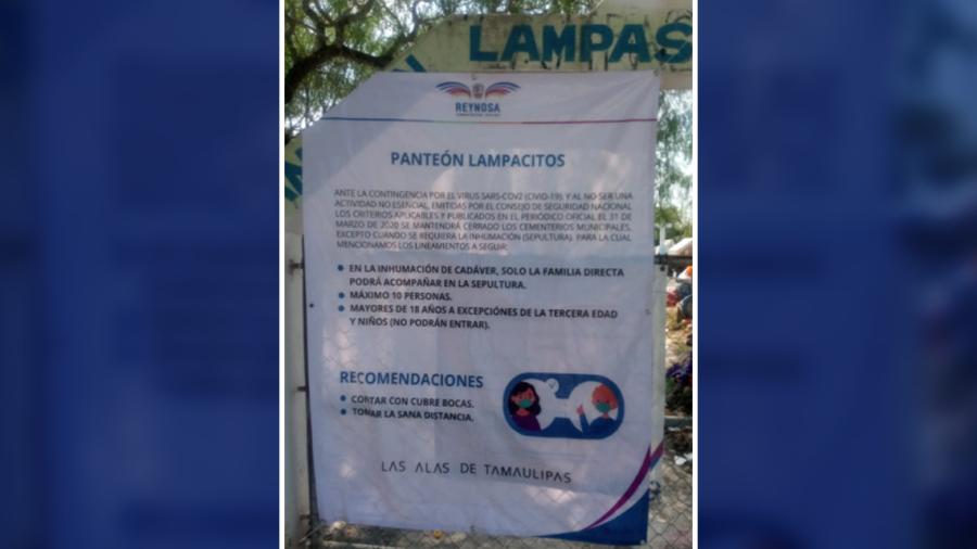 Permanecerán cerrados panteones municipales y privados para evitar contagio de COVID-19