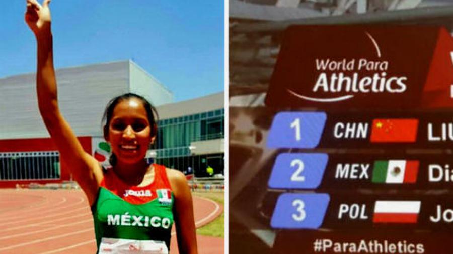 Obtiene Diana Coraza medalla de plata en Mundial de Paratletismo