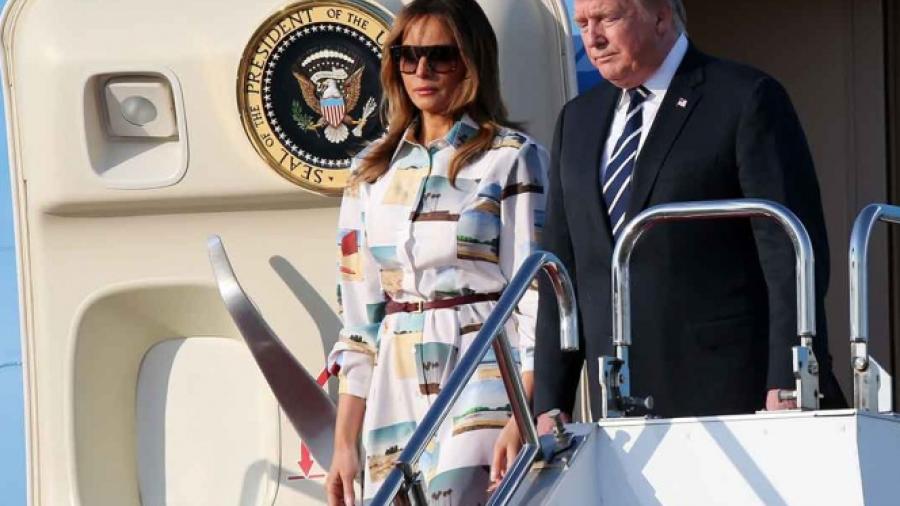 Trump llega a Tokio para reunión con el emperador Naruhito
