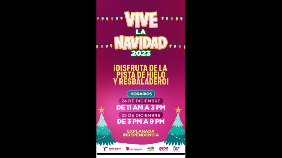 Informa Gobierno Municipal horario de pista y resbaladera de hielo por fiestas decembrinas 