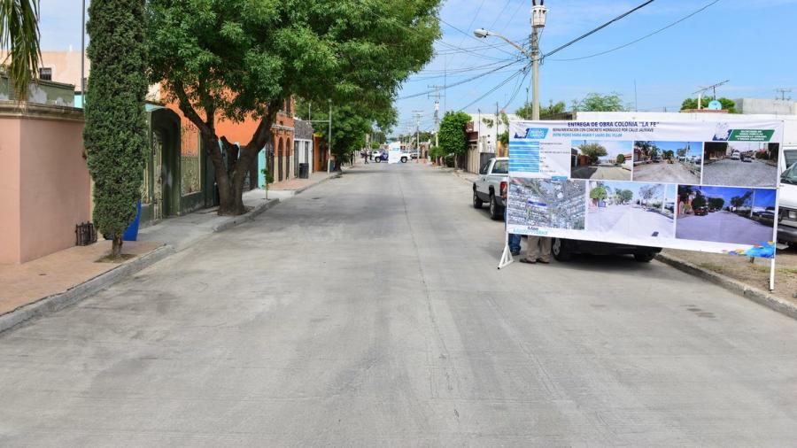 Entregan Alcalde obras de pavimentación con concreto hidráulico