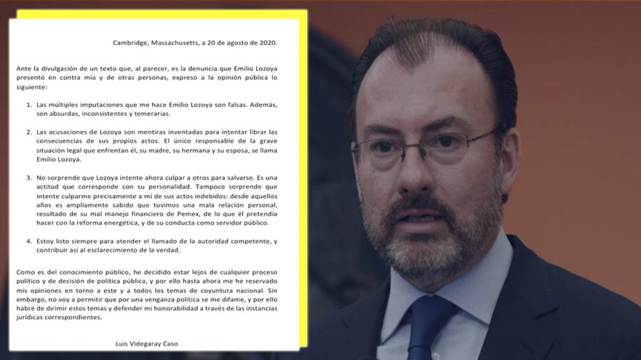 Luis Videgaray califica de falsas las acusaciones de Lozoya