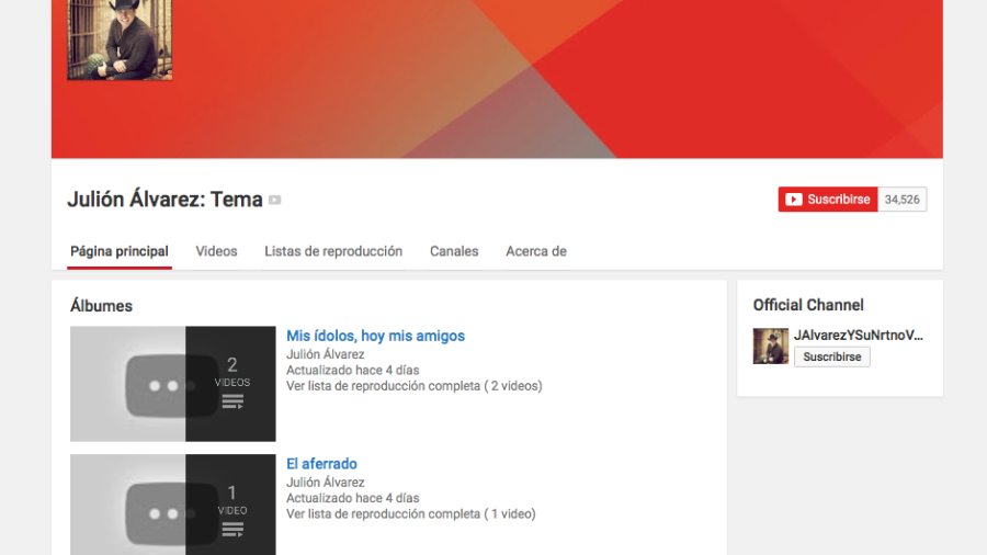 Youtube elimina los videos musicales de Julión Álvarez