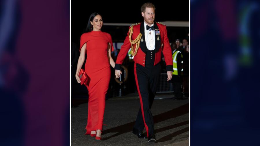 Meghan Markle y príncipe Harry llegan de rojo al Festival de Música Mountbatten