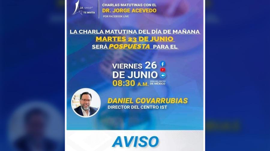 Invita Centro IST a Facebook live de Charlas Matutinas