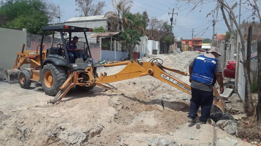 Pavimenta Municipio calle Benito Juárez en la Col. López Portillo