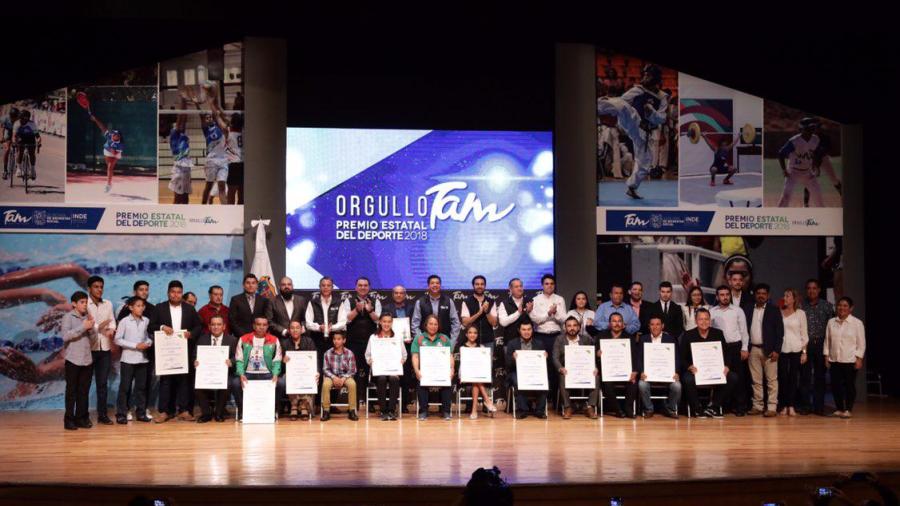 Entrega Gobierno del Estado reconocimiento a los mejores deportistas de Tamaulipas