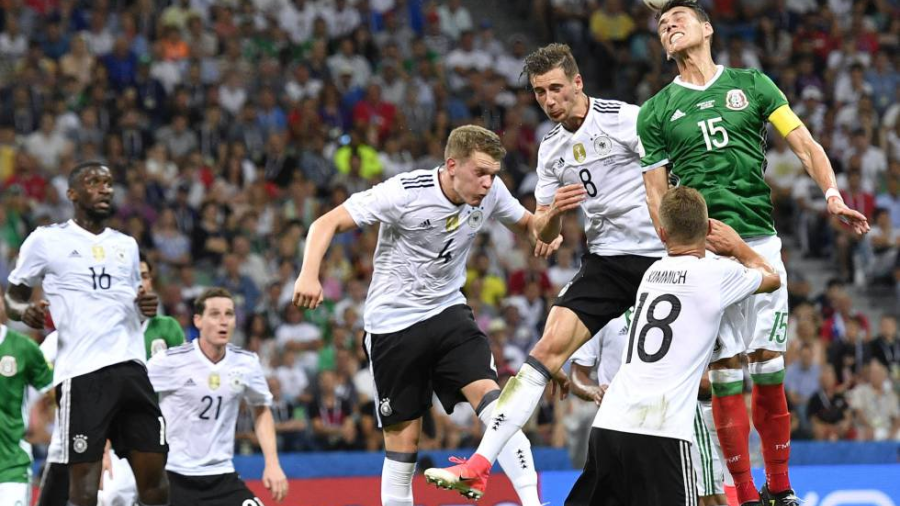 Alemania 'calienta' el partido contra México