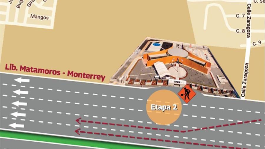 Anuncian autoridades municipale, cierre parcial de vialidad en libramiento Monterrey-Matamoros 
