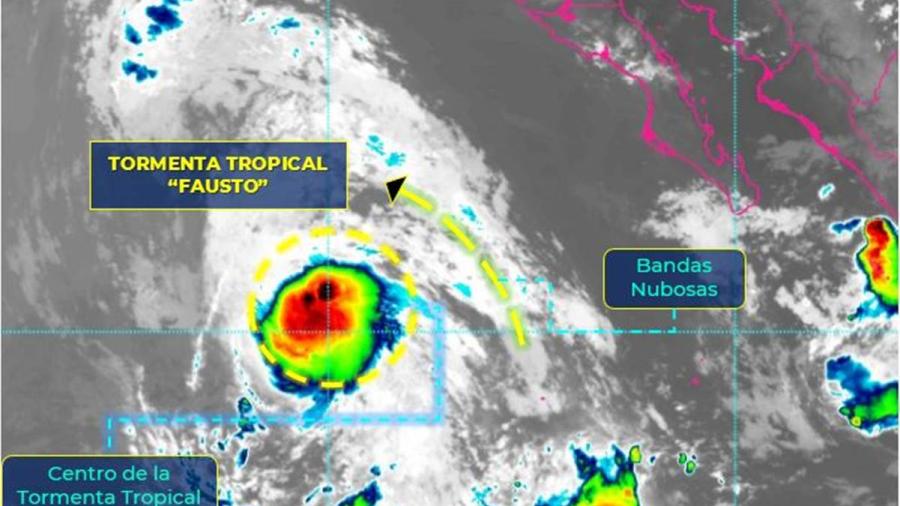 Se forma la tormenta tropical "Fausto" en el Pacífico