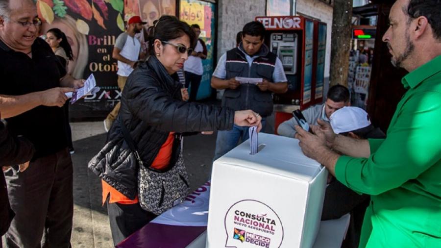 184 mil 154 ciudadanos participaron en la primera jornada de consulta por NAIM