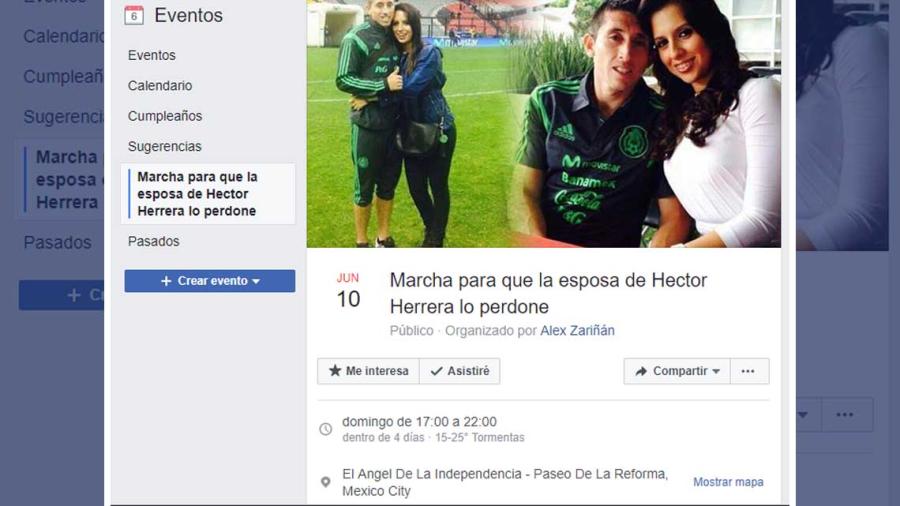 ¡Convocan marcha para que esposa de Héctor Herrera lo perdone!