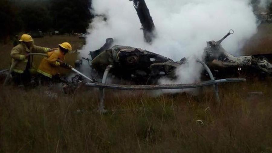 Se desploma helic&oacute;ptero de la Sedena en Durango