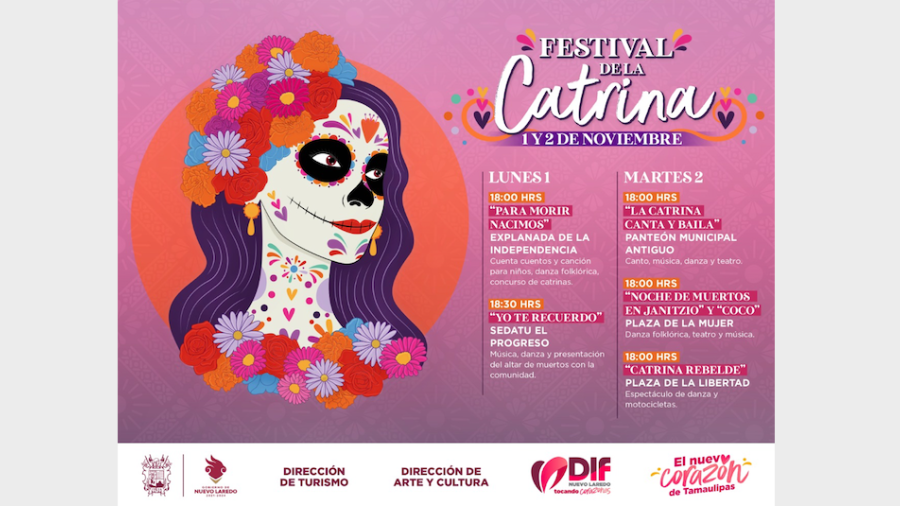 Celebrará Nuevo Laredo tradición mexicana con festival de la catrina