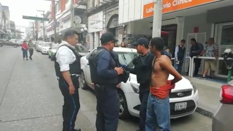Policletos detienen a ladrón en zona centro de Tampico