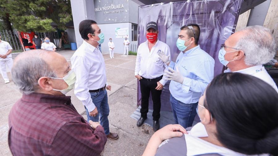 Pone en marcha Rivas túnel sanitizador en Hospital ISSSTE