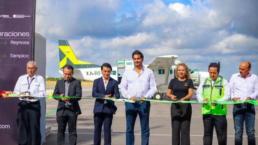 Inauguró Alcalde de Reynosa nueva línea aérea