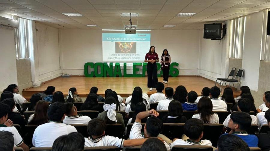 IMJUVE promueve hábitos saludables entre jóvenes del CONALEP en el marco del día mundial de la alimentación