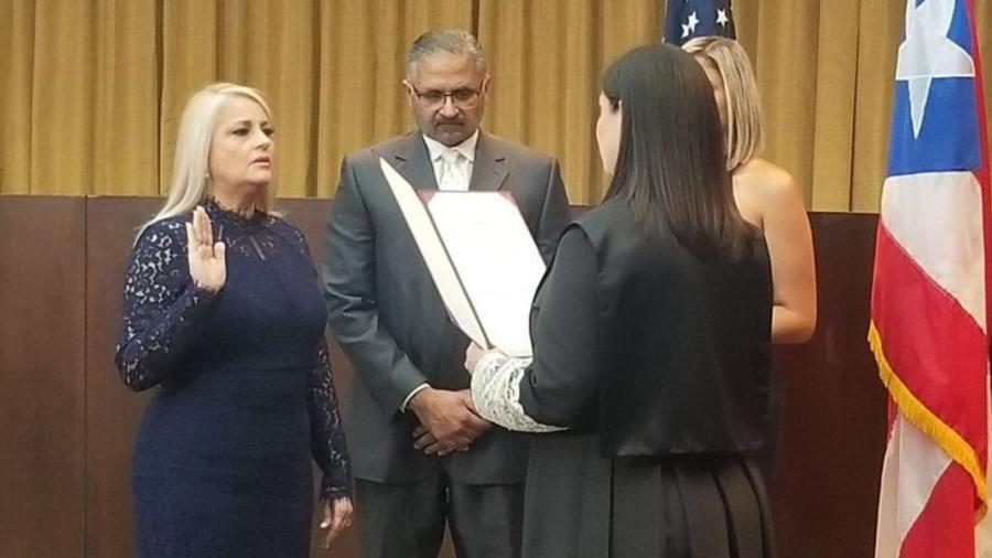 Wanda Vázquez toma posición como gobernadora de Puerto rico