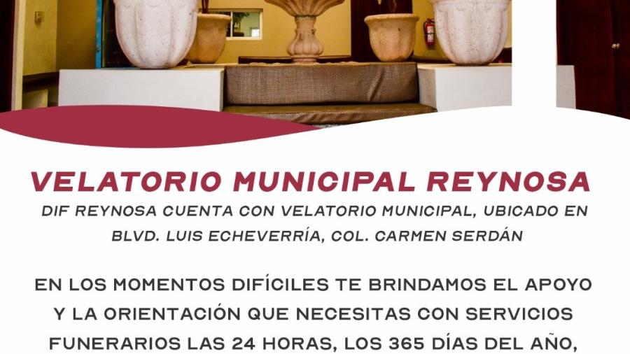 Brinda DIF Reynosa apoyo con servicios funerarios en el Velatorio Municipal