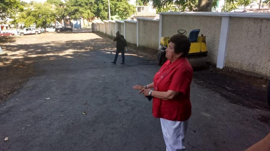 Supervisa Alcaldesa trabajos de remodelación del Auditorio Municipal