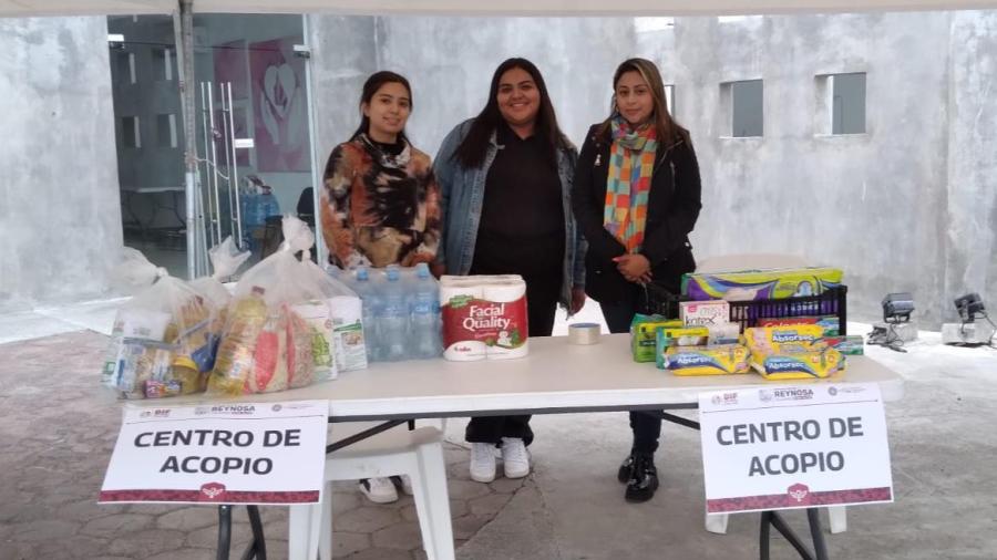 Instalan centros de acopio en Reynosa para apoyar a damnificados por Otis