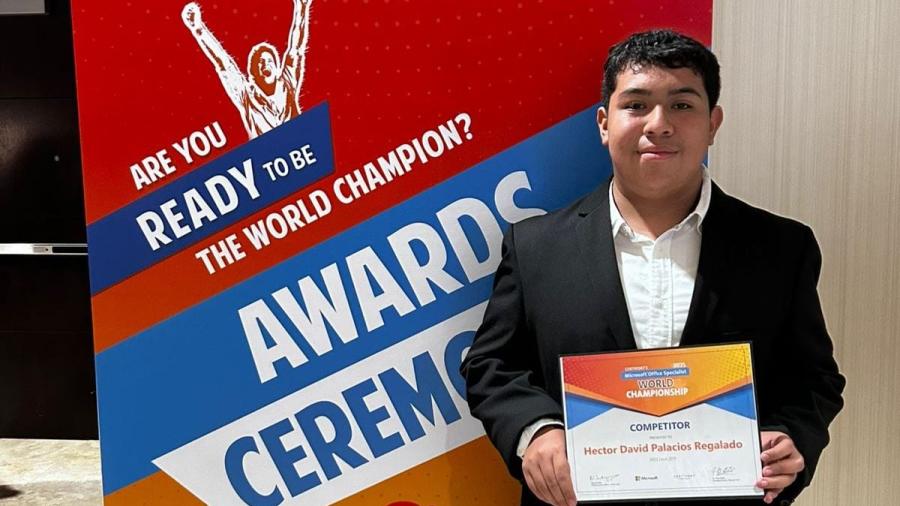 Destaca alumno de CONALEP Tamaulipas en campeonato mundial de Microsoft