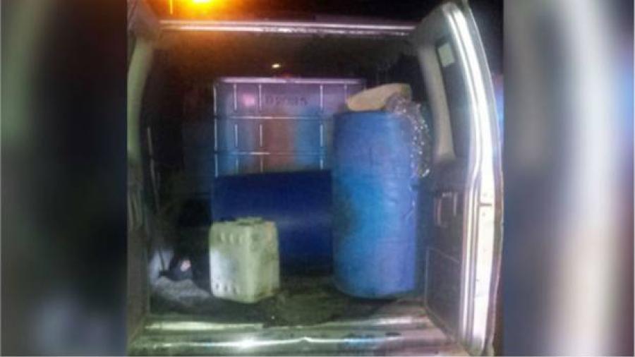 Arrestan a sujeto con mil litros de gasolina robada en Hidalgo