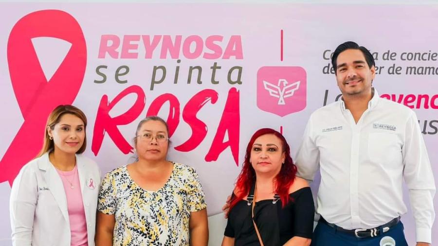 Reynosa se Pinta de Rosa con impulso del Alcalde Carlos Peña Ortiz para combatir cáncer de mama