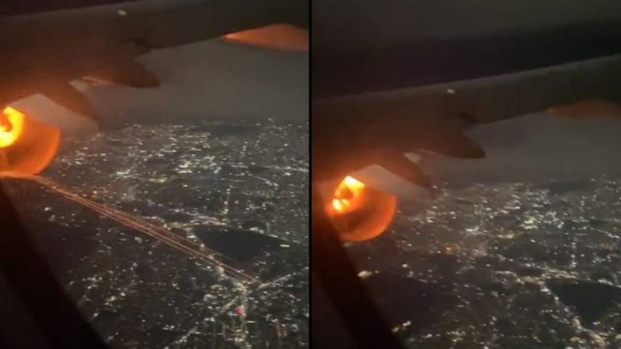 Vuelo Viva Aerobus aterriza de emergencia con turbina en llamas 