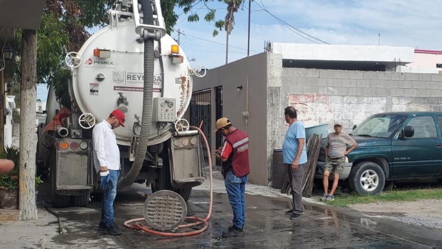 Realizó COMAPA limpieza de drenaje sanitario en Colonia Ampliación Rodríguez 