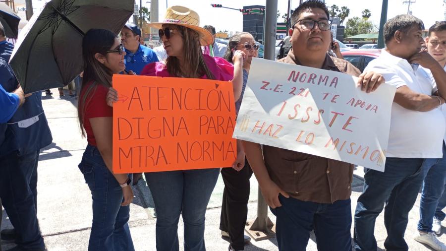 Vuelven a protestar Maestros por mala atención del ISSSTE en Matamoros